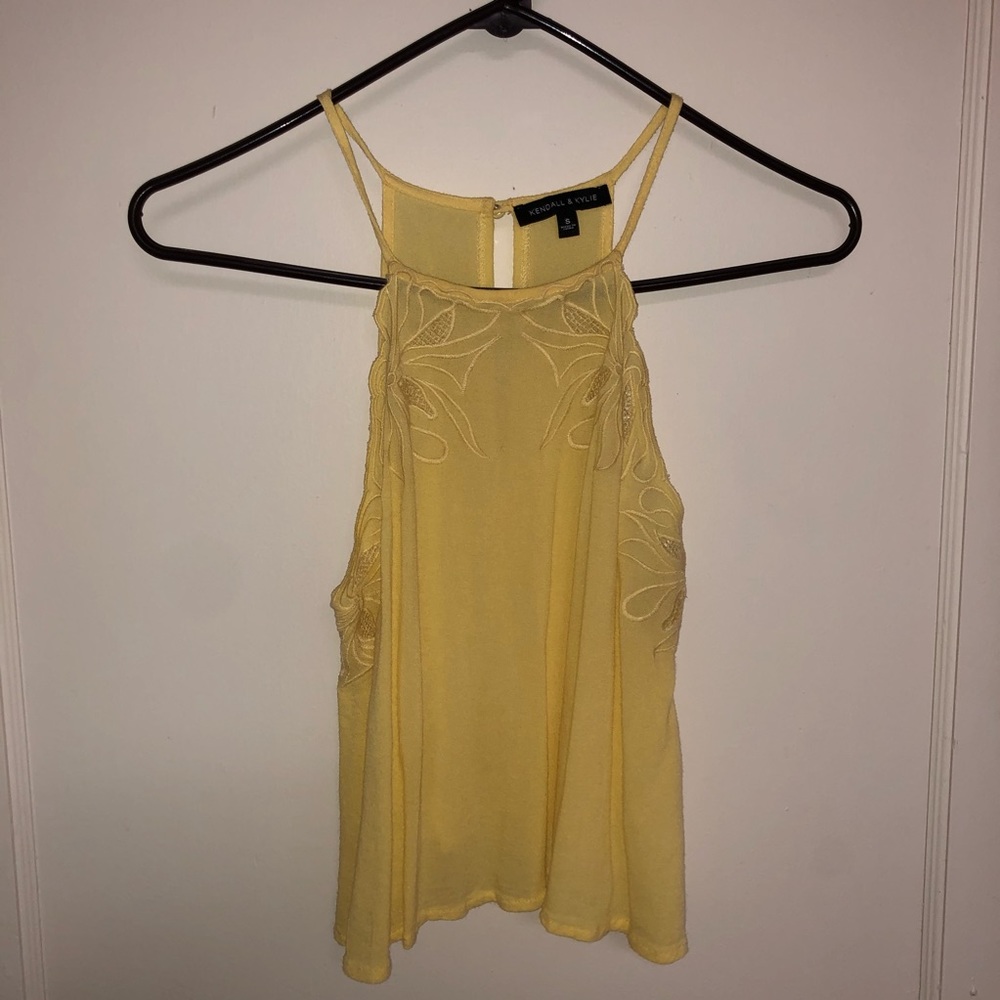 Yellow Kendall and Kylie tank top